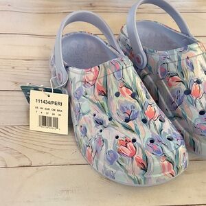 Skechers  Floral Clogs in Pastel Hues
